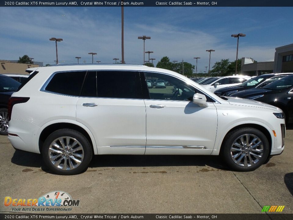 2020 Cadillac XT6 Premium Luxury AWD Crystal White Tricoat / Dark Auburn Photo #2
