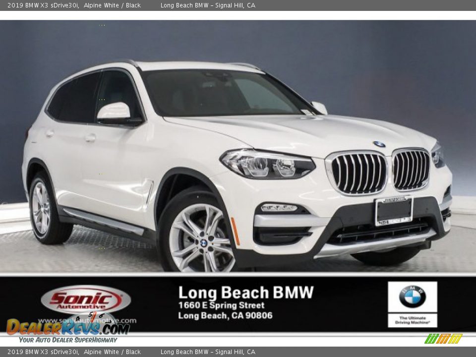2019 BMW X3 sDrive30i Alpine White / Black Photo #10