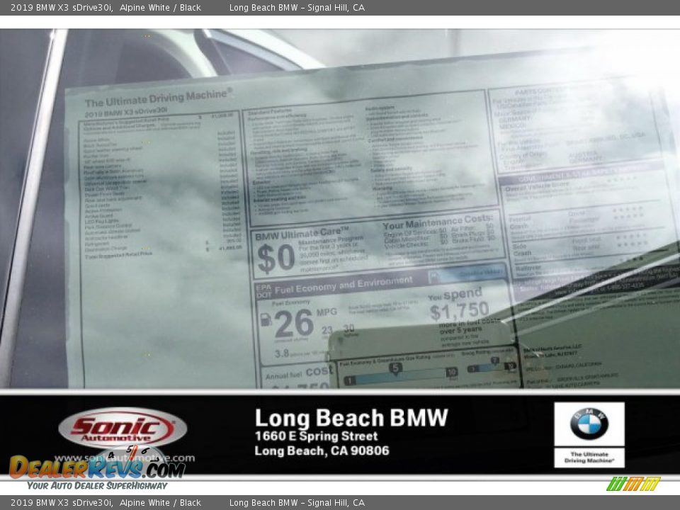 2019 BMW X3 sDrive30i Alpine White / Black Photo #11