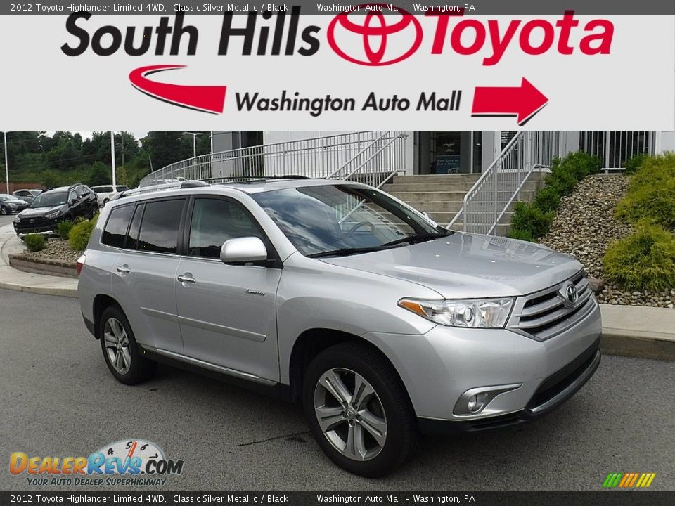 2012 Toyota Highlander Limited 4WD Classic Silver Metallic / Black Photo #1
