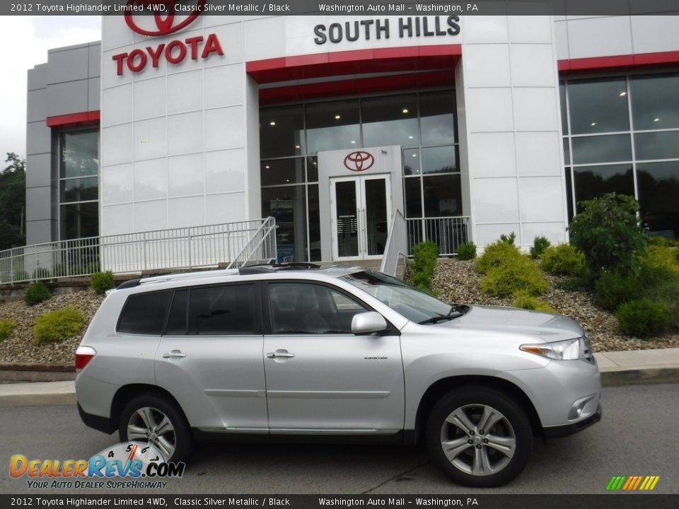 2012 Toyota Highlander Limited 4WD Classic Silver Metallic / Black Photo #2