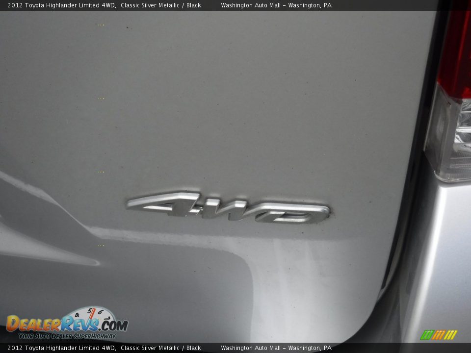 2012 Toyota Highlander Limited 4WD Classic Silver Metallic / Black Photo #10