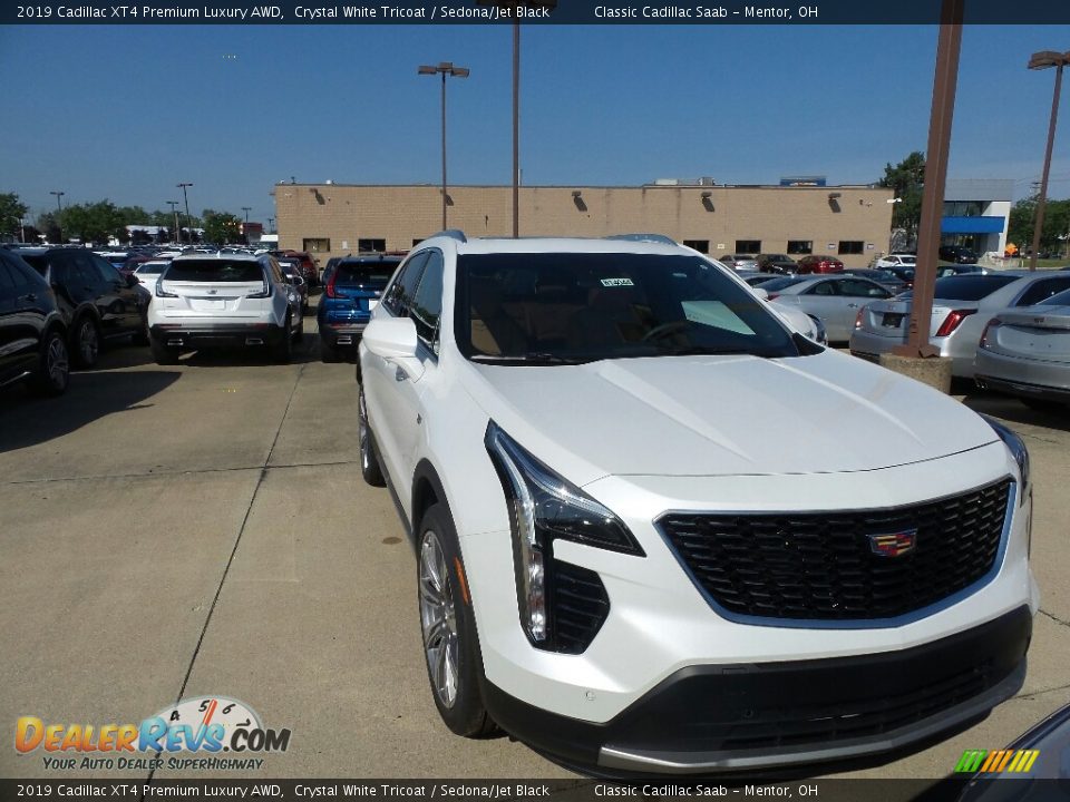 2019 Cadillac XT4 Premium Luxury AWD Crystal White Tricoat / Sedona/Jet Black Photo #1