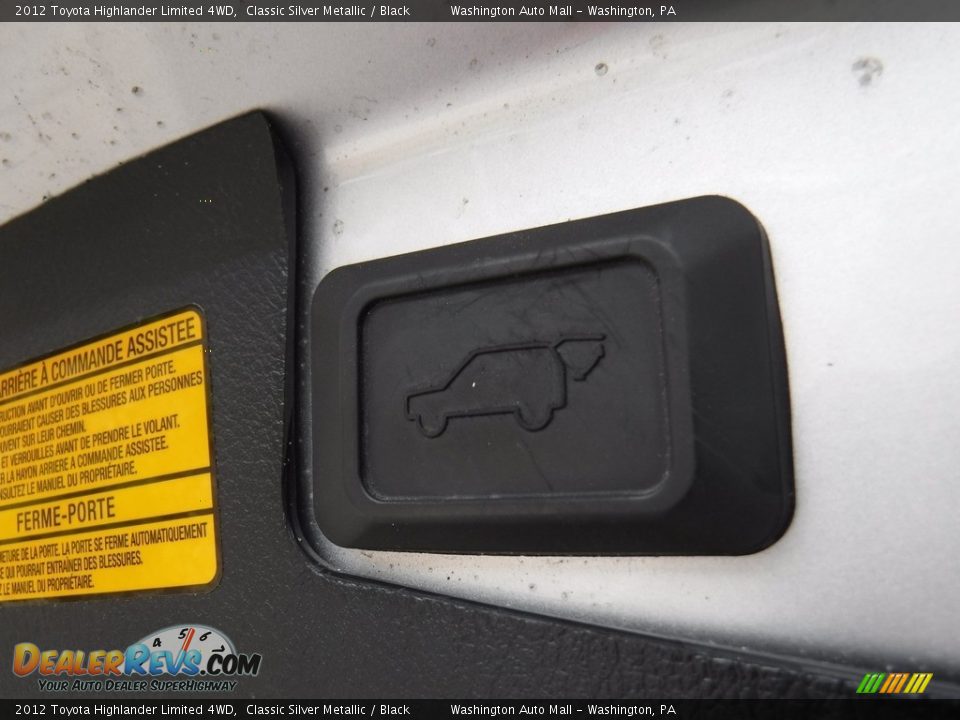 2012 Toyota Highlander Limited 4WD Classic Silver Metallic / Black Photo #25