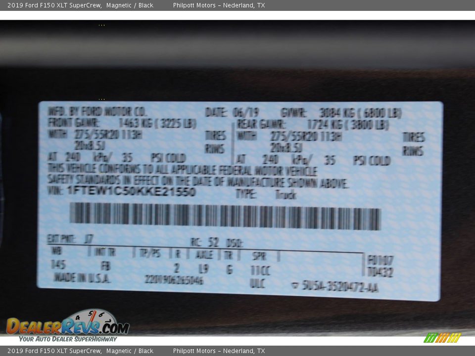 2019 Ford F150 XLT SuperCrew Magnetic / Black Photo #25