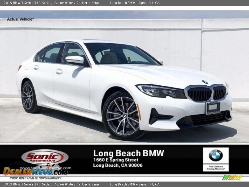 2019 BMW 3 Series 330i Sedan Alpine White / Canberra Beige Photo #1