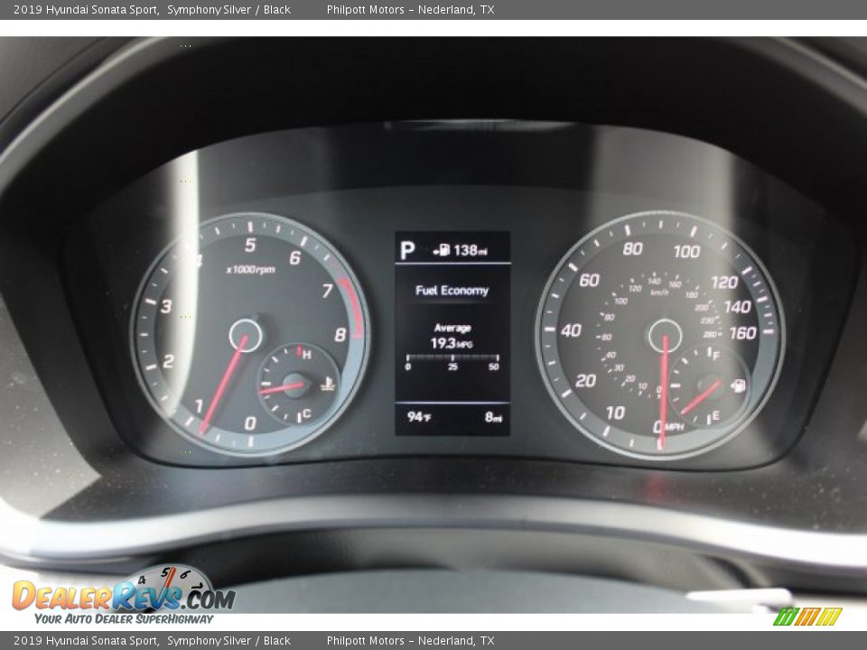 2019 Hyundai Sonata Sport Symphony Silver / Black Photo #14