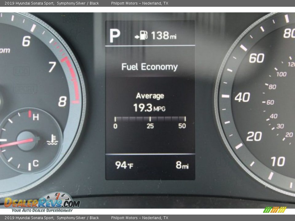 2019 Hyundai Sonata Sport Symphony Silver / Black Photo #15