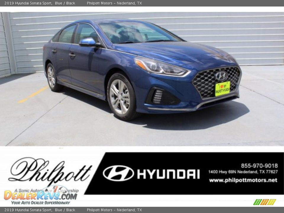 2019 Hyundai Sonata Sport Blue / Black Photo #1