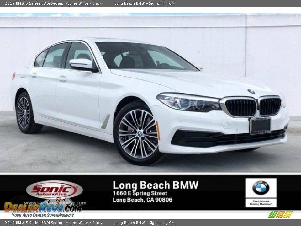 2019 BMW 5 Series 530i Sedan Alpine White / Black Photo #1