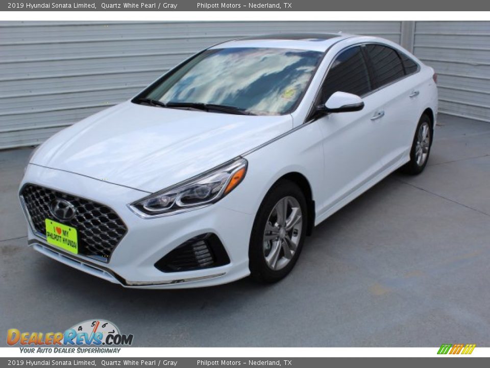 2019 Hyundai Sonata Limited Quartz White Pearl / Gray Photo #4