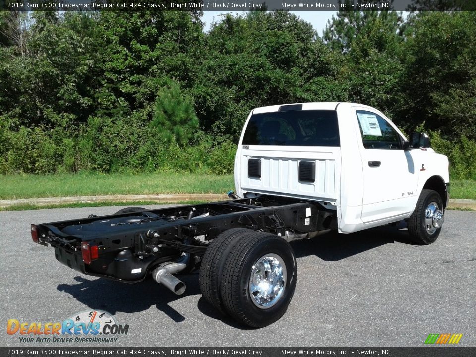 2019 Ram 3500 Tradesman Regular Cab 4x4 Chassis Bright White / Black/Diesel Gray Photo #6