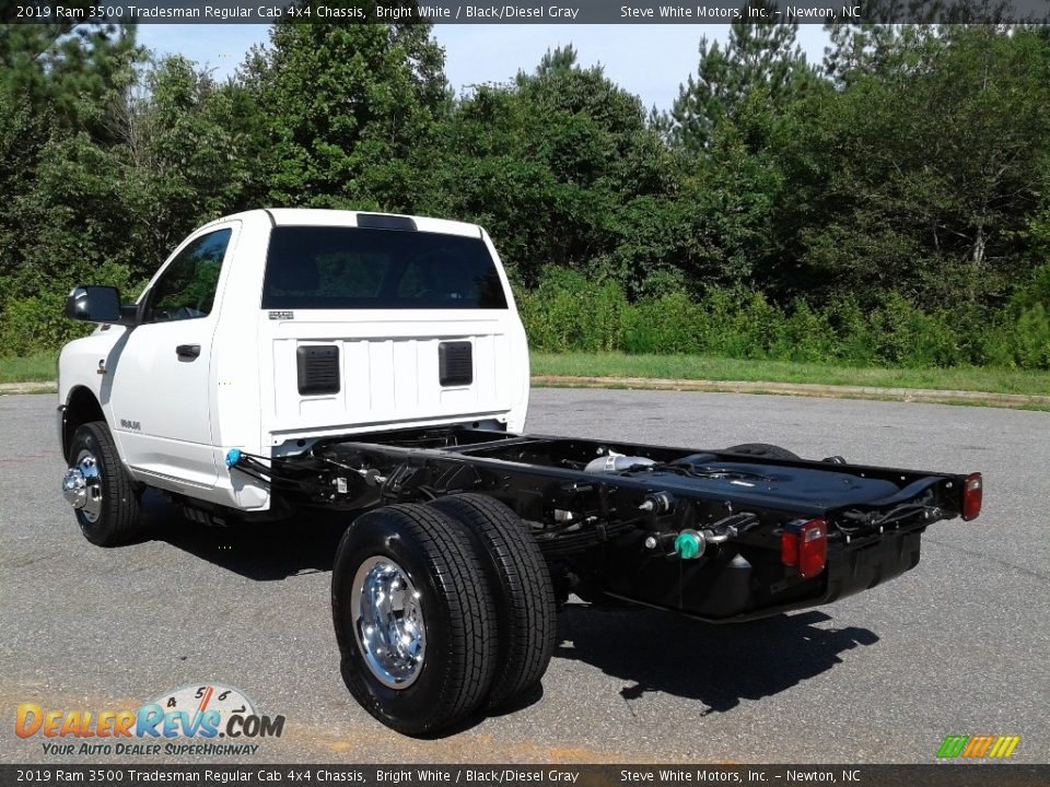 2019 Ram 3500 Tradesman Regular Cab 4x4 Chassis Bright White / Black/Diesel Gray Photo #8