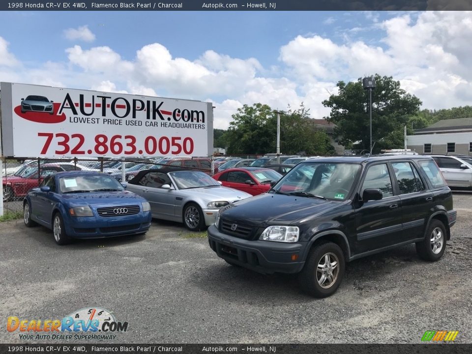 1998 Honda CR-V EX 4WD Flamenco Black Pearl / Charcoal Photo #1