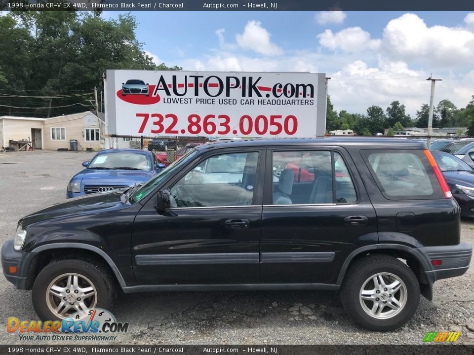 1998 Honda CR-V EX 4WD Flamenco Black Pearl / Charcoal Photo #3