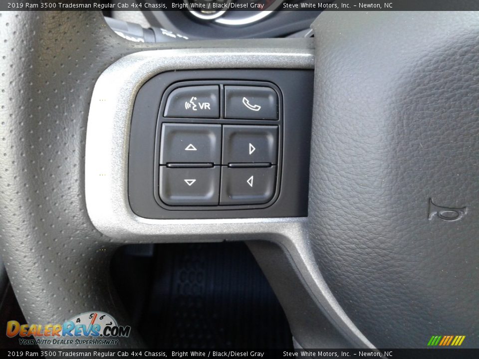 2019 Ram 3500 Tradesman Regular Cab 4x4 Chassis Bright White / Black/Diesel Gray Photo #15