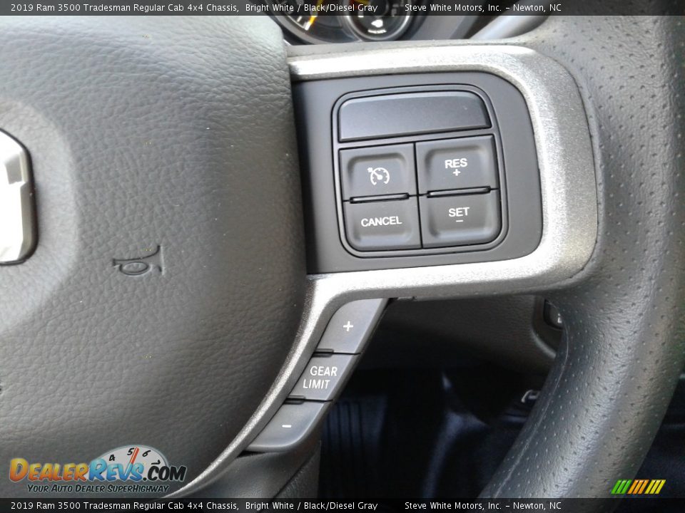 2019 Ram 3500 Tradesman Regular Cab 4x4 Chassis Bright White / Black/Diesel Gray Photo #16