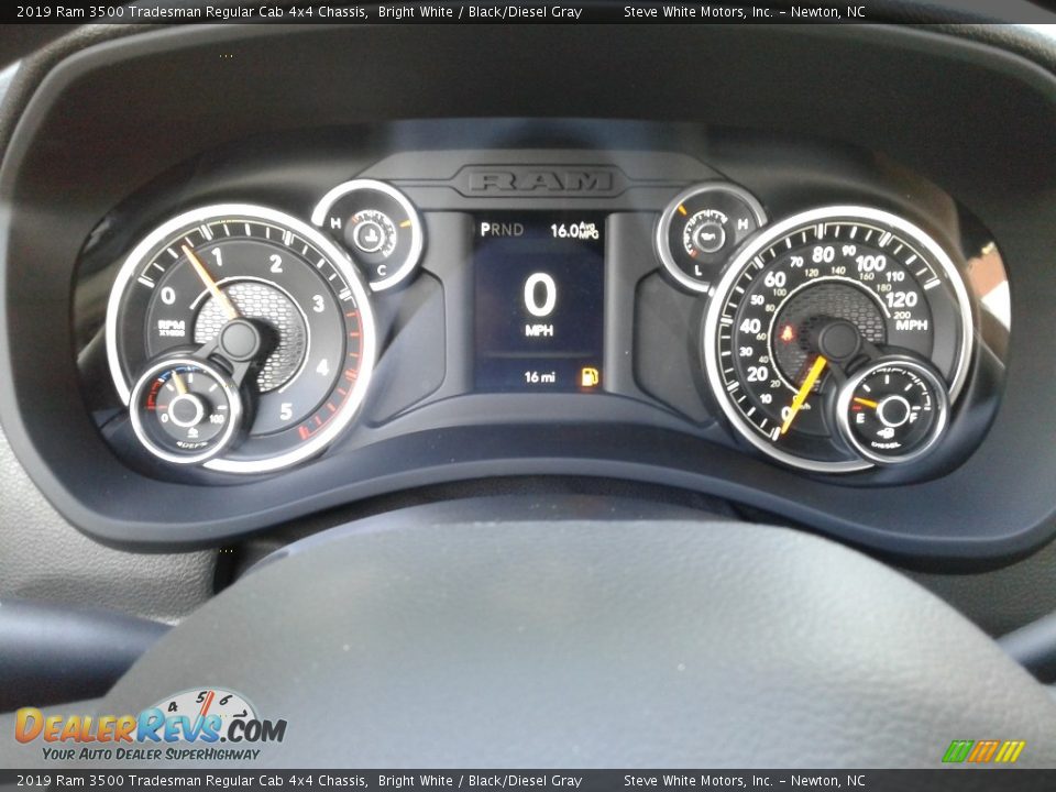 2019 Ram 3500 Tradesman Regular Cab 4x4 Chassis Bright White / Black/Diesel Gray Photo #17