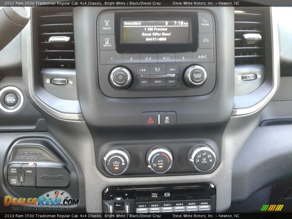 2019 Ram 3500 Tradesman Regular Cab 4x4 Chassis Bright White / Black/Diesel Gray Photo #18