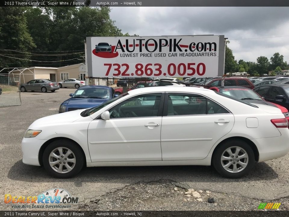 2011 Toyota Camry LE Super White / Bisque Photo #3