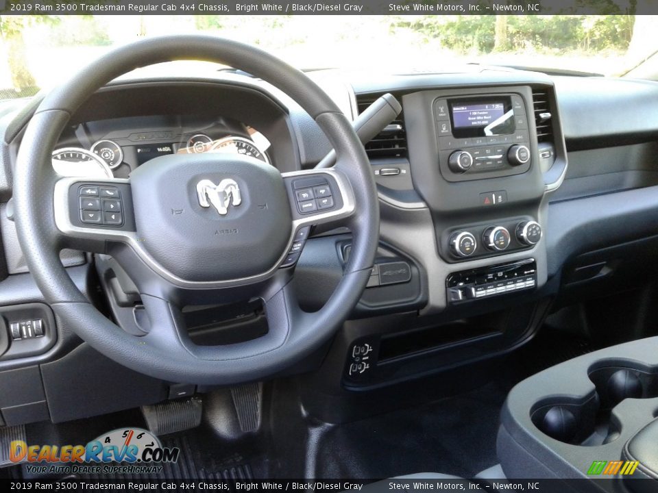 2019 Ram 3500 Tradesman Regular Cab 4x4 Chassis Bright White / Black/Diesel Gray Photo #23