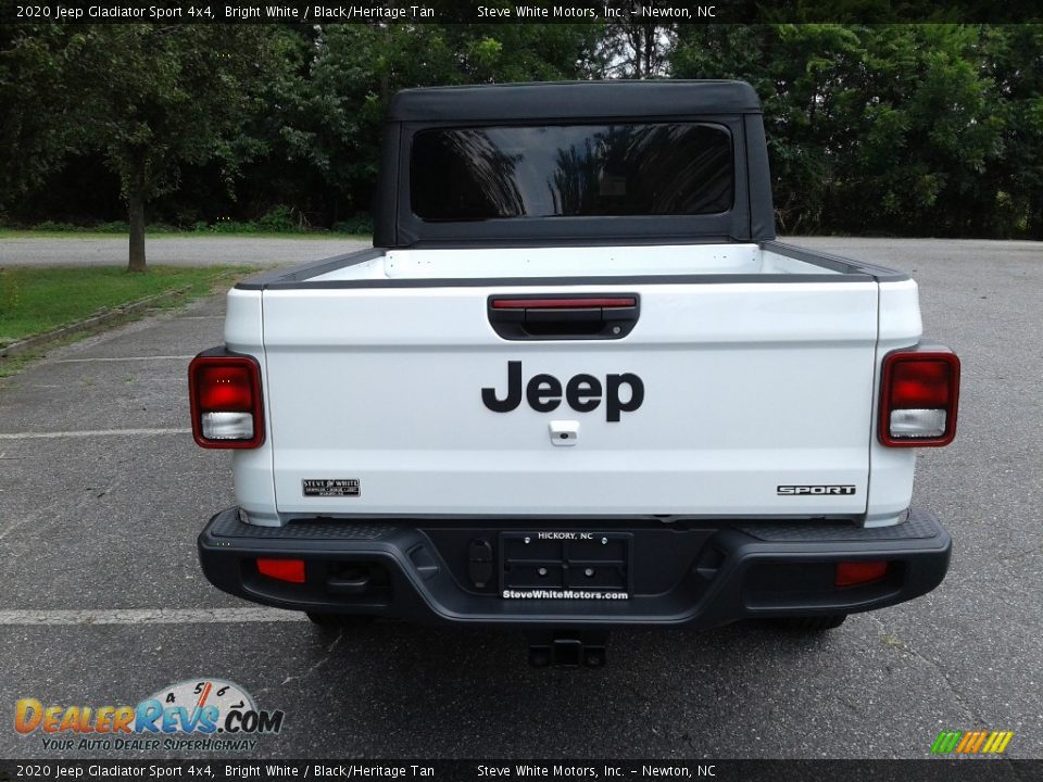 2020 Jeep Gladiator Sport 4x4 Bright White / Black/Heritage Tan Photo #7