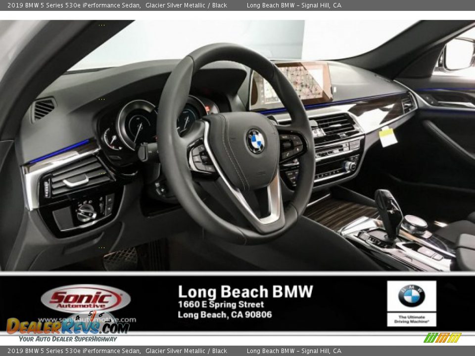 2019 BMW 5 Series 530e iPerformance Sedan Glacier Silver Metallic / Black Photo #4
