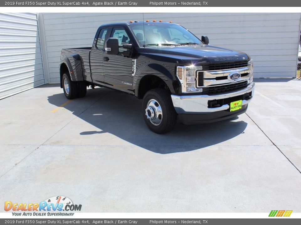 2019 Ford F350 Super Duty XL SuperCab 4x4 Agate Black / Earth Gray Photo #2