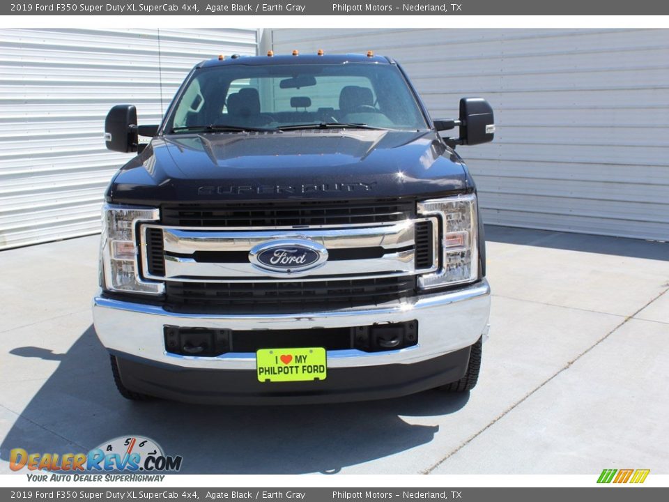 2019 Ford F350 Super Duty XL SuperCab 4x4 Agate Black / Earth Gray Photo #3