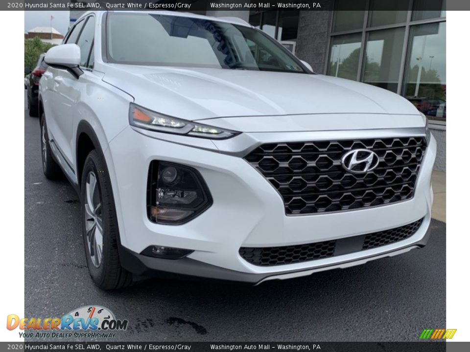 2020 Hyundai Santa Fe SEL AWD Quartz White / Espresso/Gray Photo #1