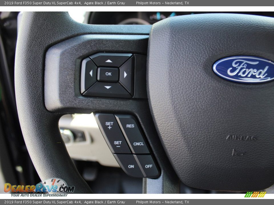 2019 Ford F350 Super Duty XL SuperCab 4x4 Agate Black / Earth Gray Photo #11