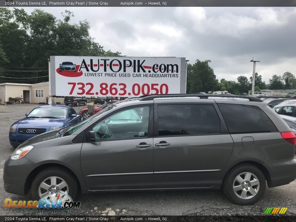 2004 Toyota Sienna LE Phantom Gray Pearl / Stone Gray Photo #5