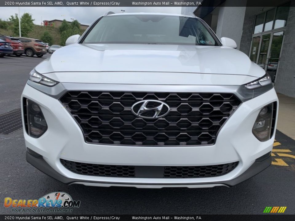 2020 Hyundai Santa Fe SEL AWD Quartz White / Espresso/Gray Photo #8
