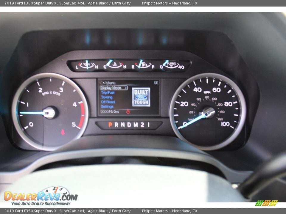 2019 Ford F350 Super Duty XL SuperCab 4x4 Agate Black / Earth Gray Photo #13