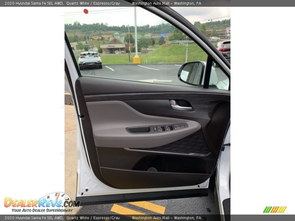 2020 Hyundai Santa Fe SEL AWD Quartz White / Espresso/Gray Photo #11