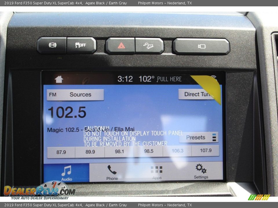 2019 Ford F350 Super Duty XL SuperCab 4x4 Agate Black / Earth Gray Photo #15