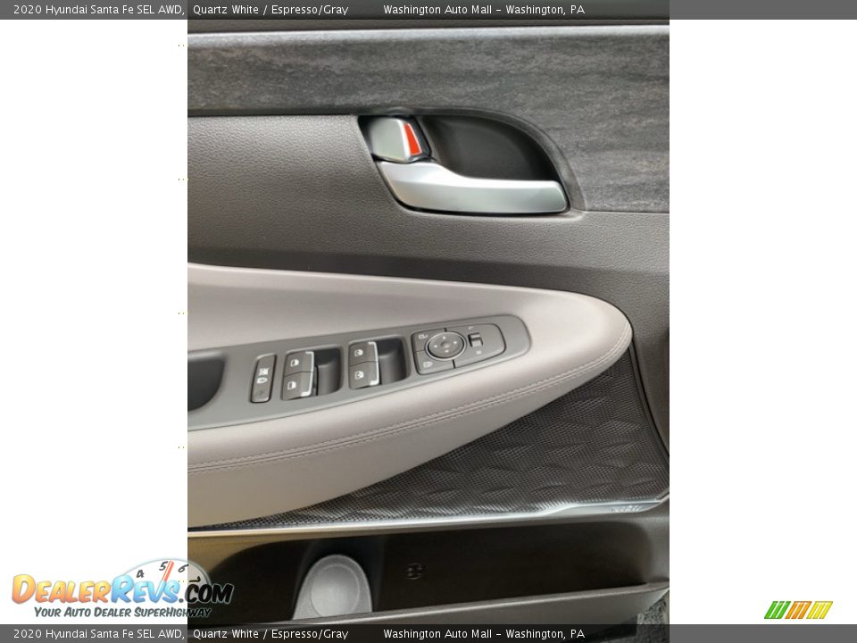 2020 Hyundai Santa Fe SEL AWD Quartz White / Espresso/Gray Photo #12