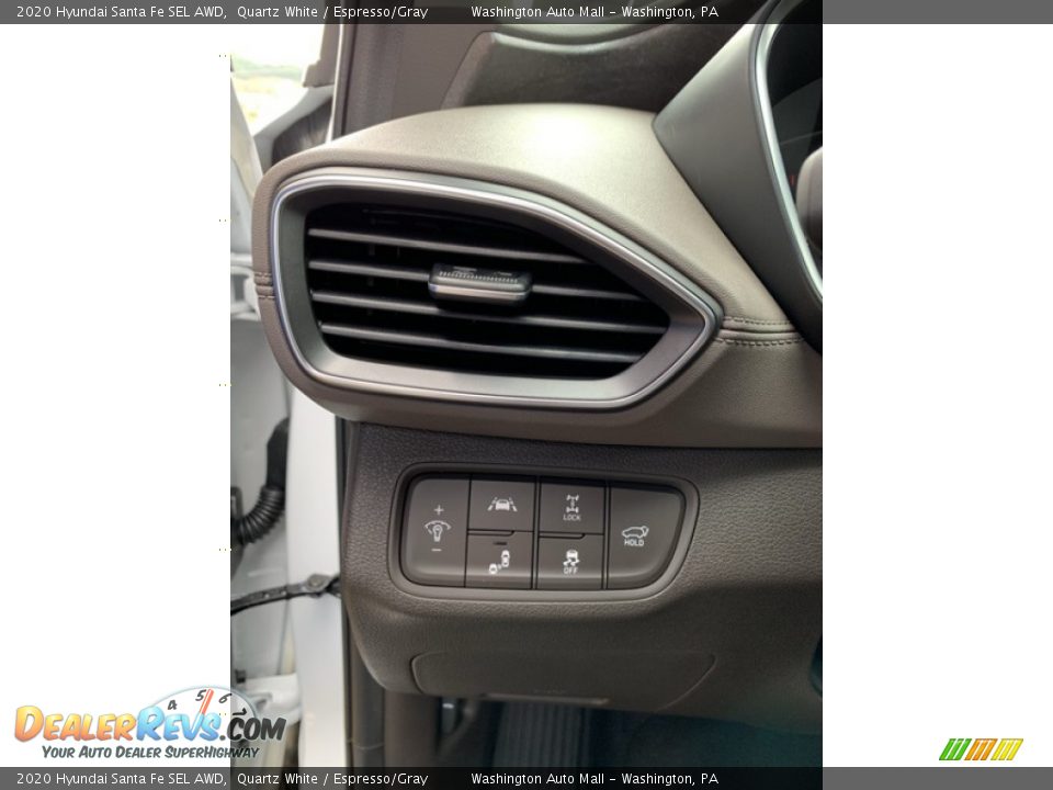 2020 Hyundai Santa Fe SEL AWD Quartz White / Espresso/Gray Photo #13
