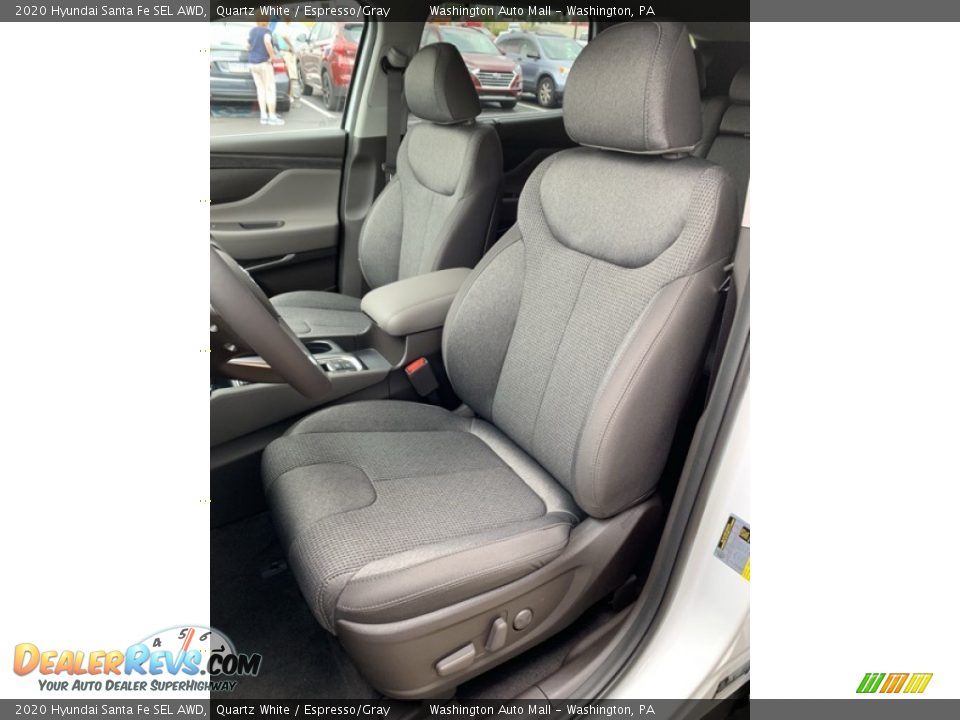 2020 Hyundai Santa Fe SEL AWD Quartz White / Espresso/Gray Photo #15