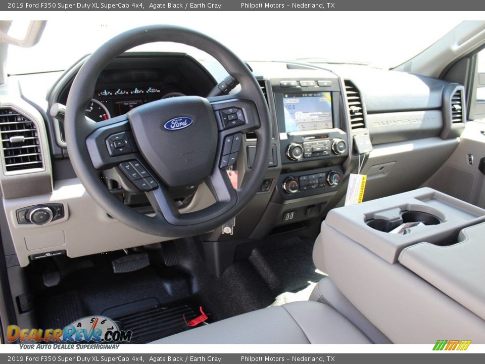 2019 Ford F350 Super Duty XL SuperCab 4x4 Agate Black / Earth Gray Photo #20