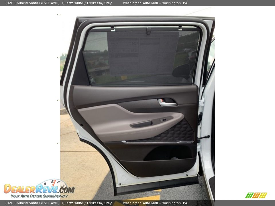 2020 Hyundai Santa Fe SEL AWD Quartz White / Espresso/Gray Photo #17