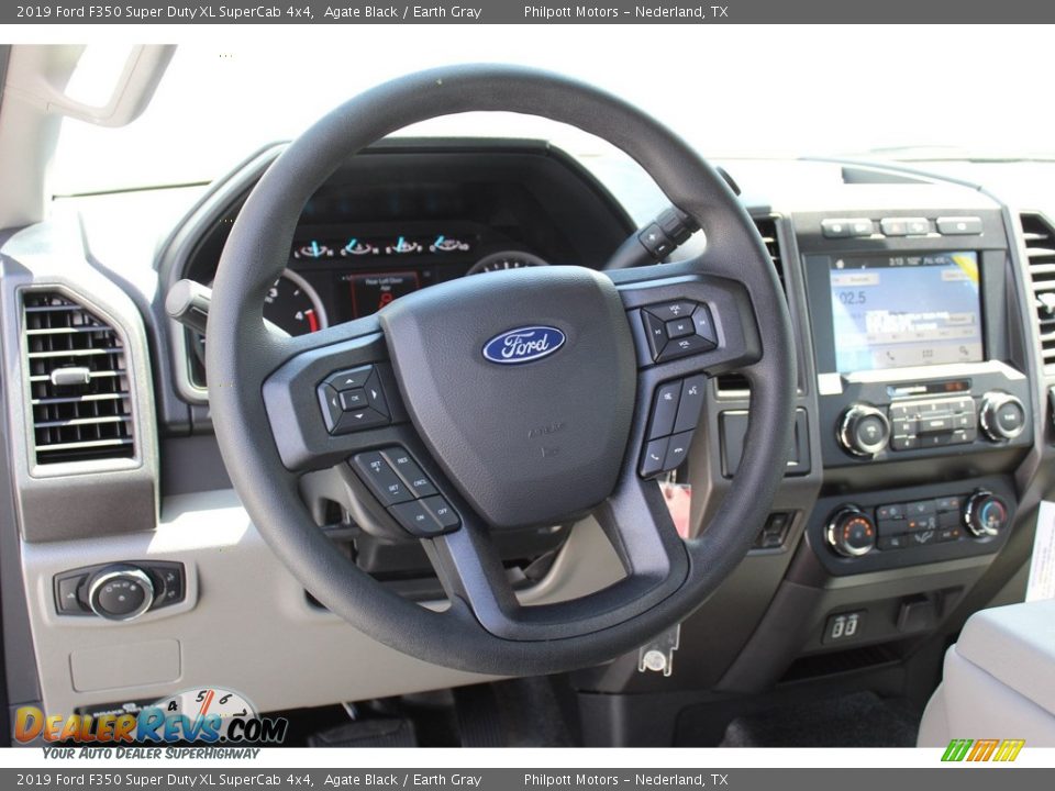 2019 Ford F350 Super Duty XL SuperCab 4x4 Agate Black / Earth Gray Photo #21