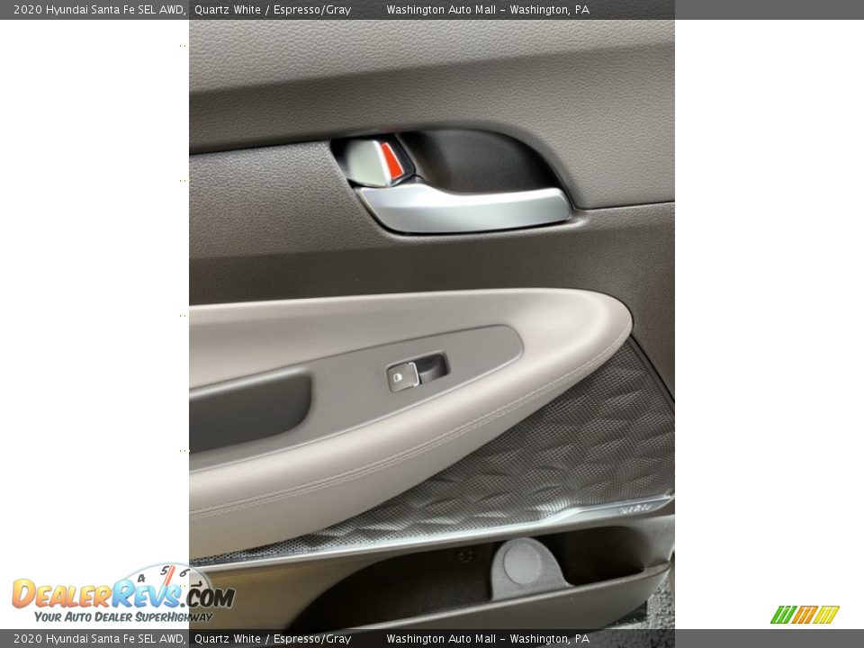 2020 Hyundai Santa Fe SEL AWD Quartz White / Espresso/Gray Photo #18