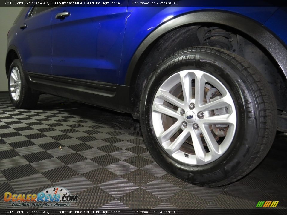 2015 Ford Explorer 4WD Deep Impact Blue / Medium Light Stone Photo #3