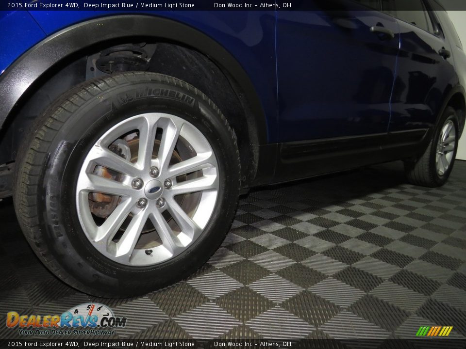 2015 Ford Explorer 4WD Deep Impact Blue / Medium Light Stone Photo #8