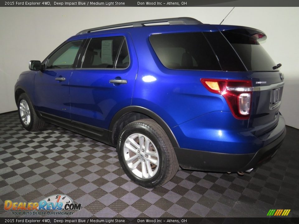 2015 Ford Explorer 4WD Deep Impact Blue / Medium Light Stone Photo #9