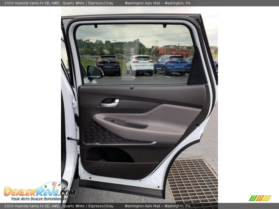 2020 Hyundai Santa Fe SEL AWD Quartz White / Espresso/Gray Photo #25