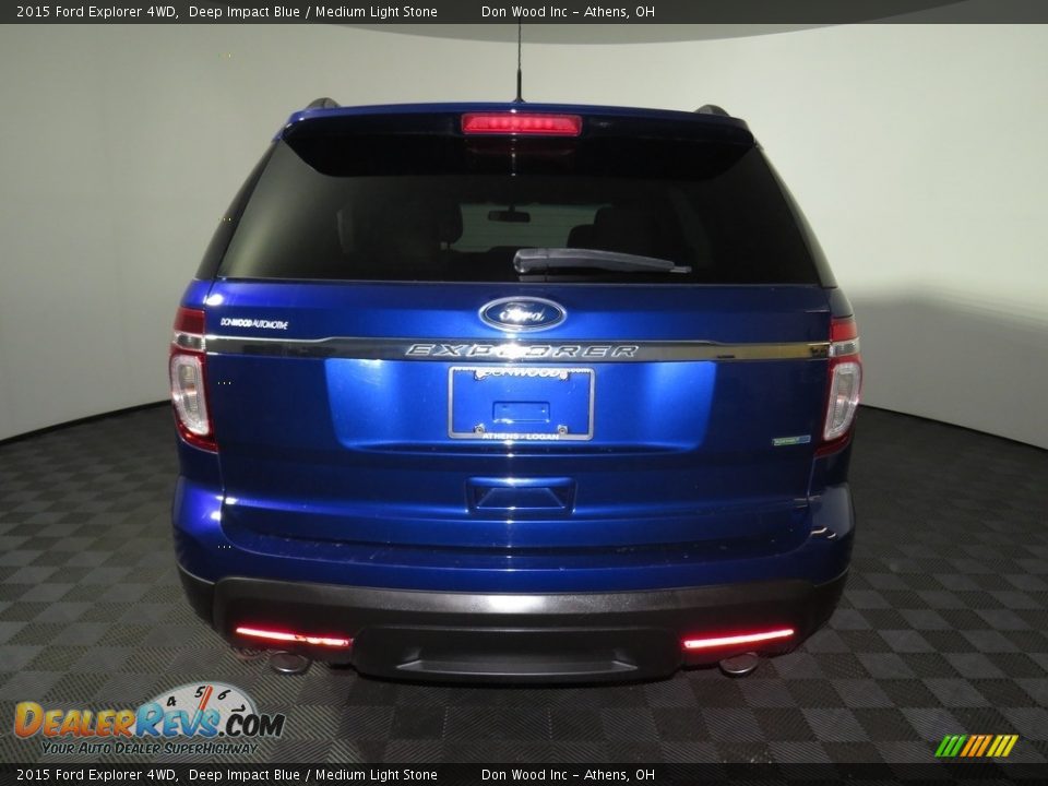 2015 Ford Explorer 4WD Deep Impact Blue / Medium Light Stone Photo #11