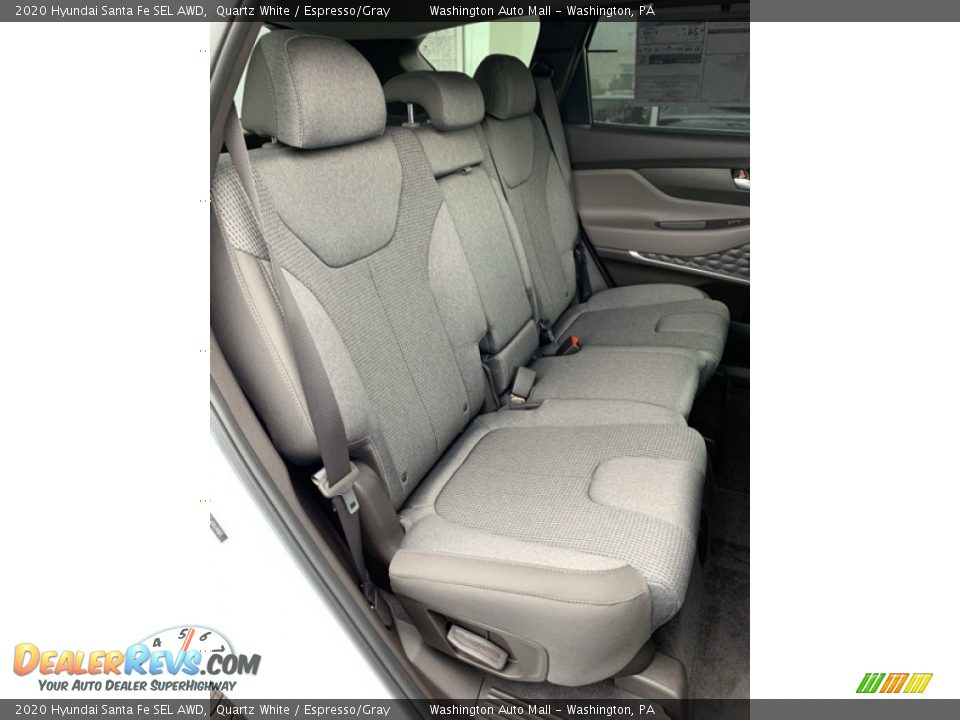 2020 Hyundai Santa Fe SEL AWD Quartz White / Espresso/Gray Photo #26