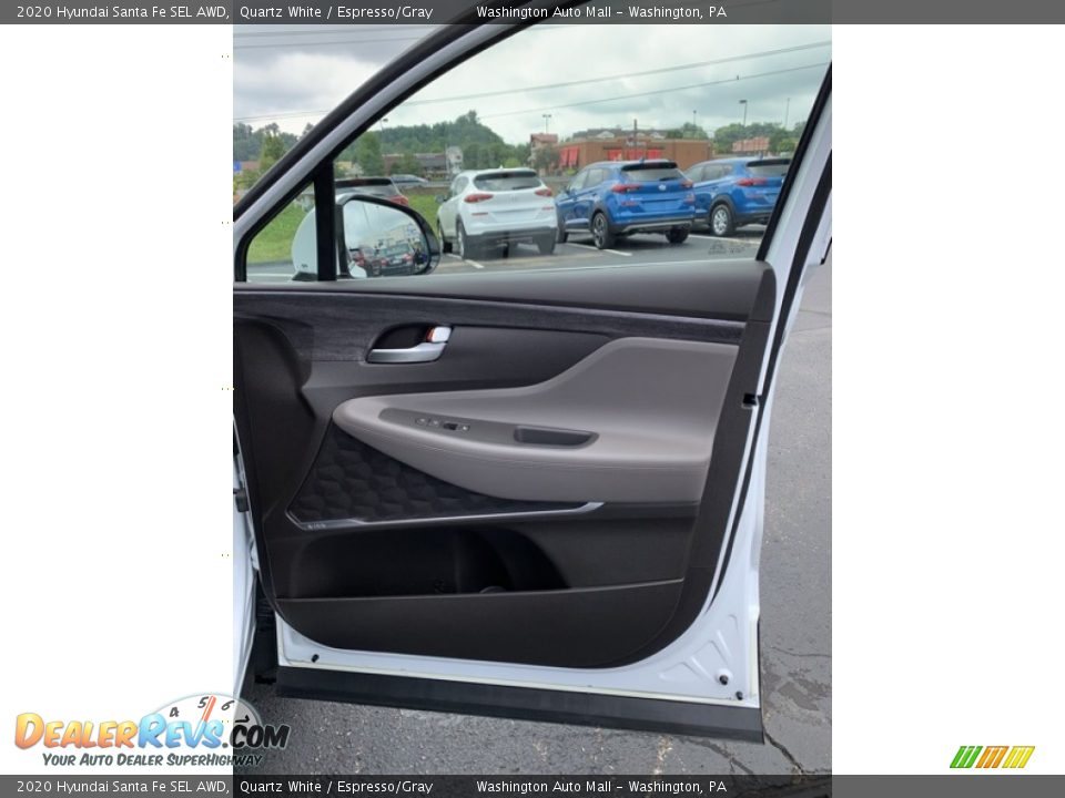 2020 Hyundai Santa Fe SEL AWD Quartz White / Espresso/Gray Photo #28